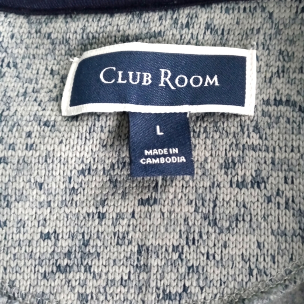 NWT Club Room Navy Blue & Gray Men's Lightweight Full Zipper Vest Size XL - Picture 5 of 7